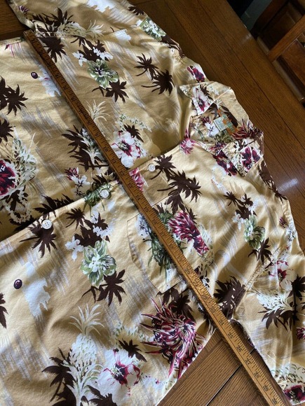 Vintage Jordin Sportswear Hibiscus Tropical Hawaiian Vacation Shirt Sz Lg Palms - Picture 11 of 11